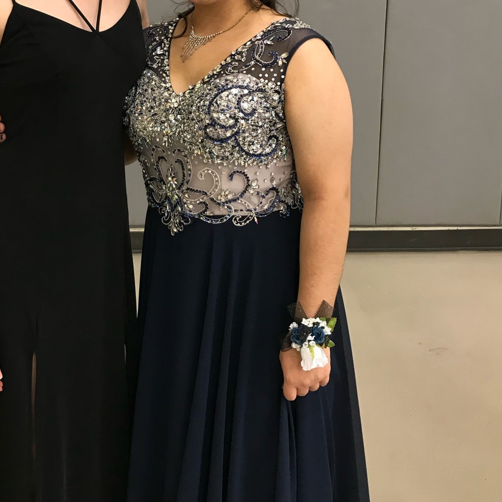 Navy blue prom dress